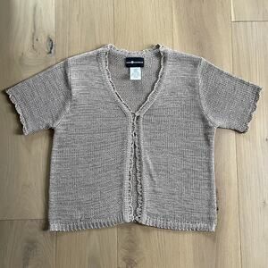 Vintage Sag Harbor Open Knit Crocheted 90's Cottagecore cardigan